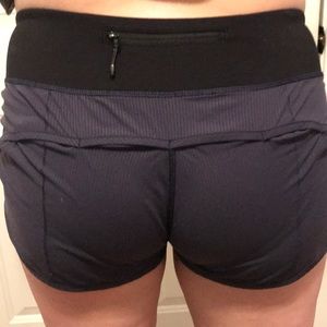 Gray and Navy Stripe Lulu Shorts